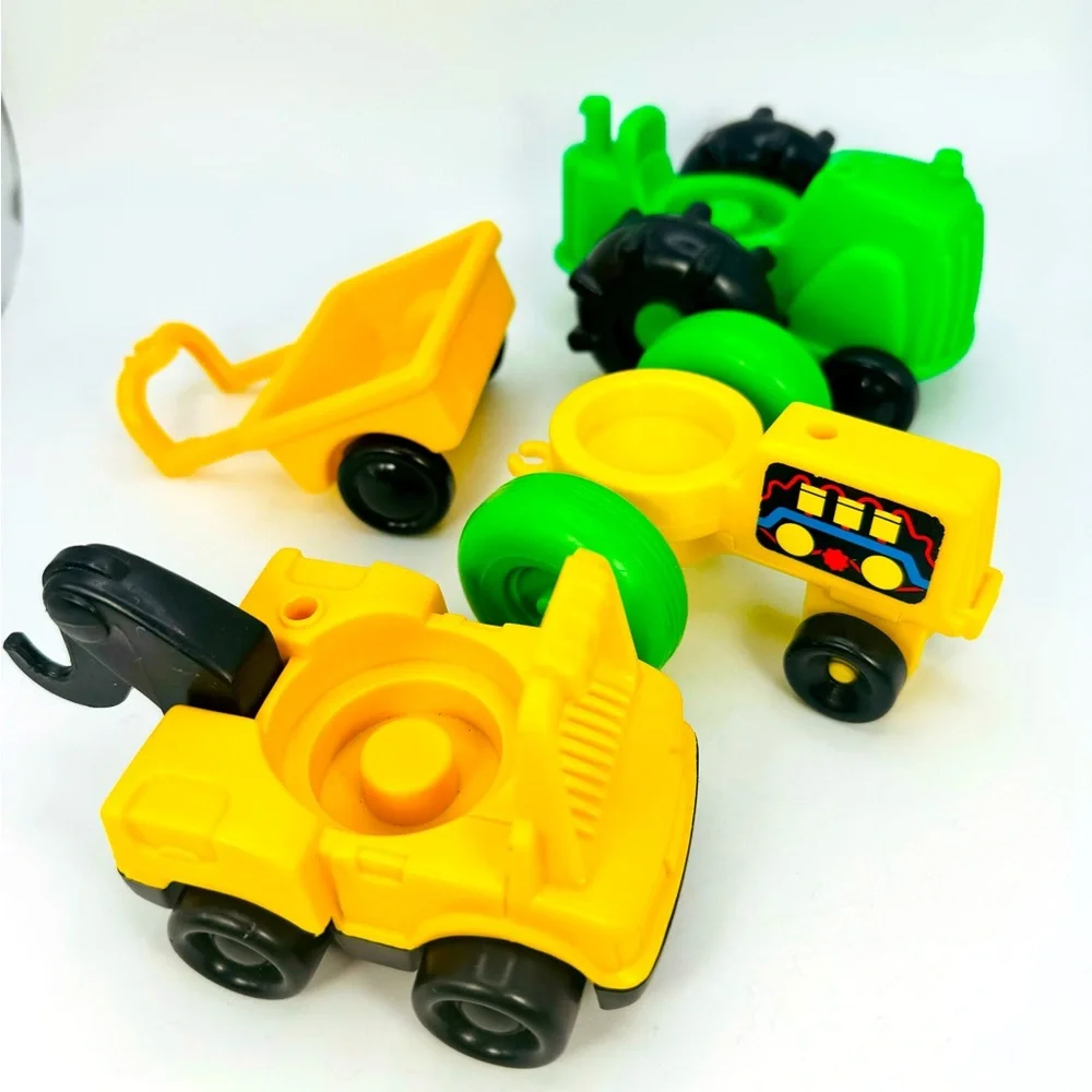 Vintage Fisher Price Little People Farm/Construction Vehicles Lot Of 4 1990/95
